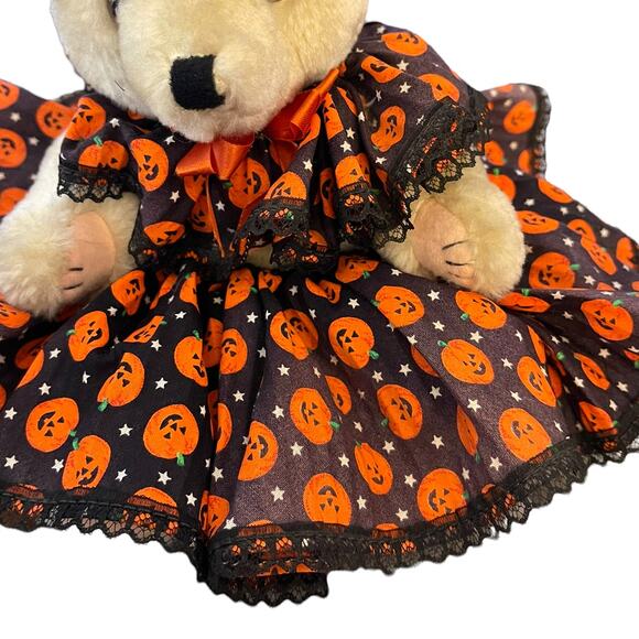 Vintage Halloween Bear Stuffed Animal Plush 11" Holiday Stuffed Animal - Picture 6 of 10